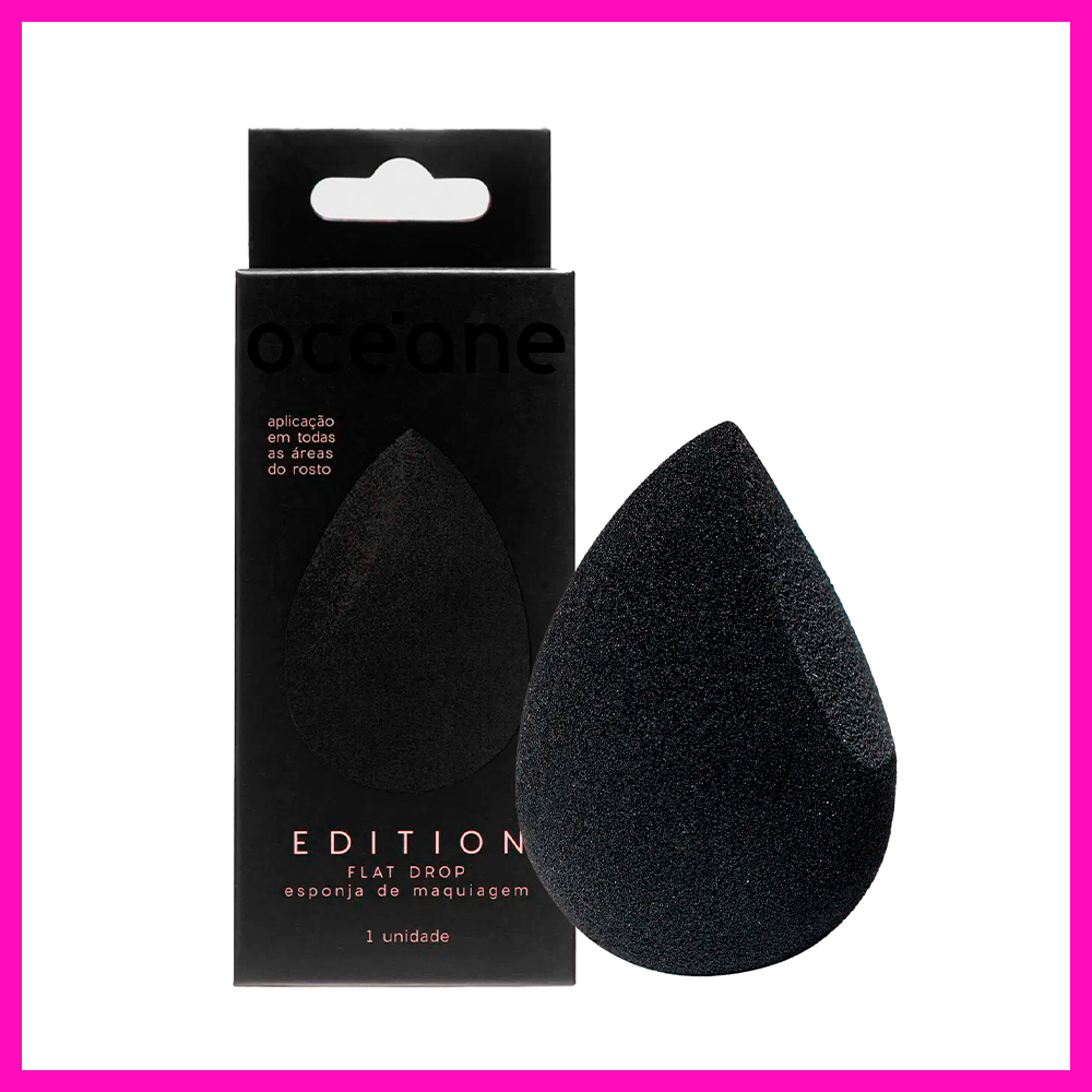 Oceane Edition Esponja Para Maquiagem Flat Drop (Ideal Para Base, Corretivo E Pó Compacto)