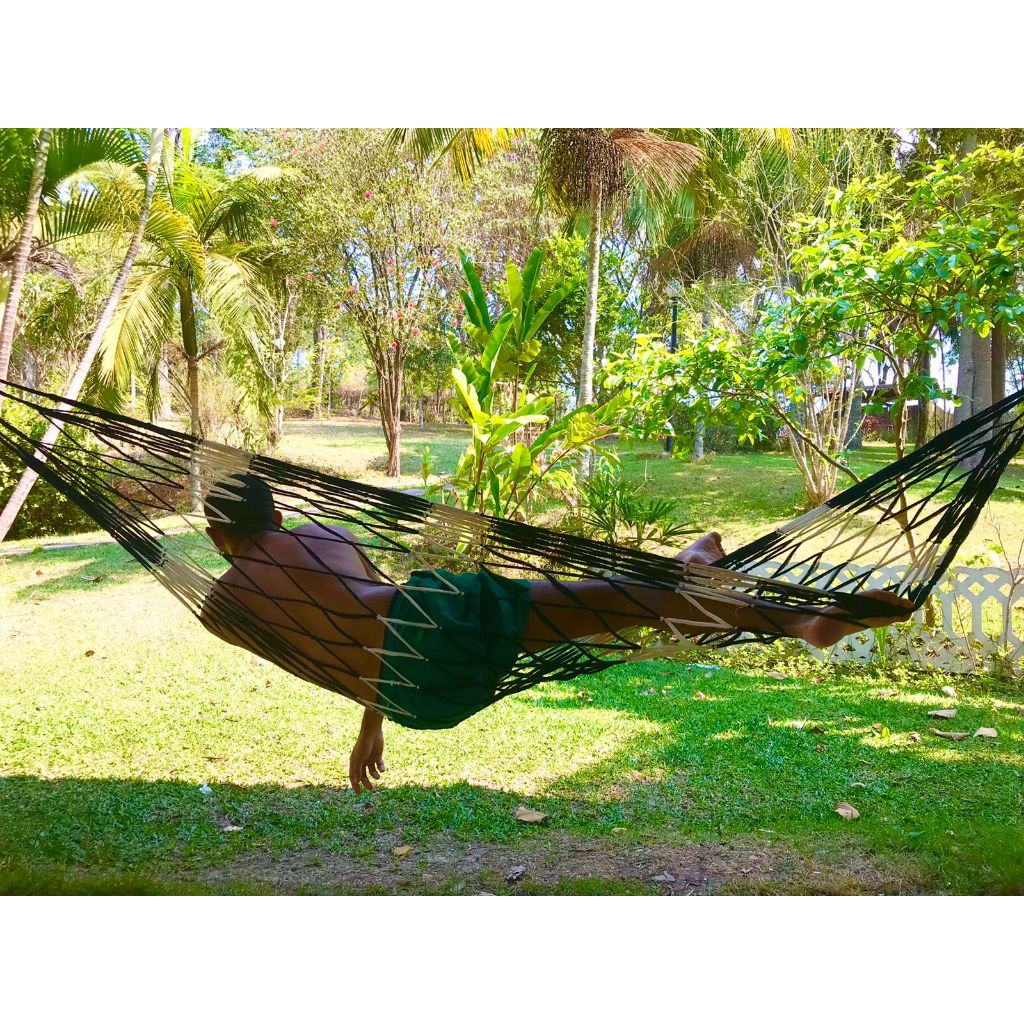 Rede de Nó Azul Descanso Artesanal 3.40 X 2.00 Até 130 Kg Melhor — R$ 25,99 em Shopee, 40% OFF