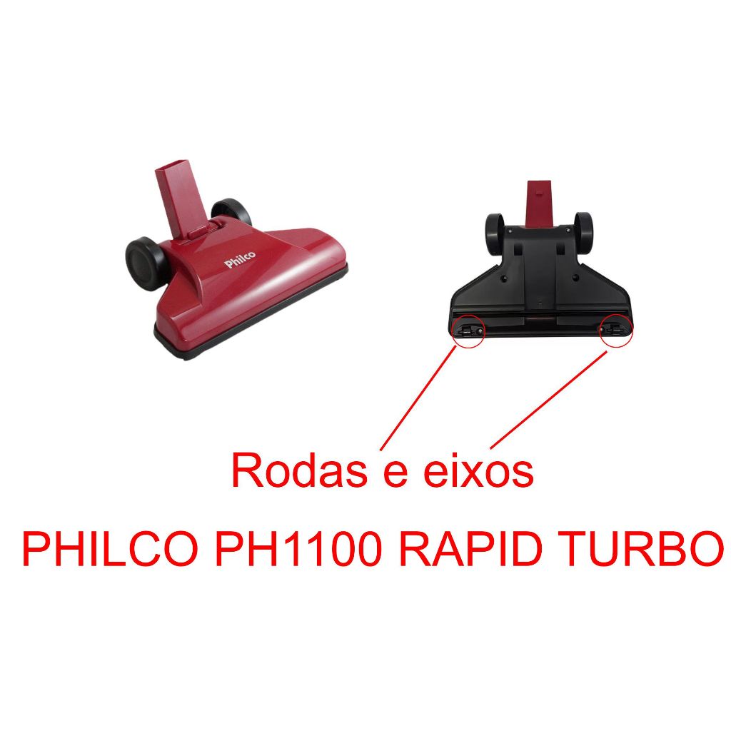 kit de reparo compatível com Aspirador Ph PH1100 RAPID TURBO Rodas Dianteiras + eixos em Oferta na Shopee