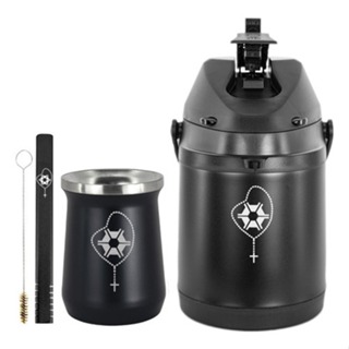 Kit Tereré Garrafa Térmica 2.5l Copo 236ml Agronomia Terço em Oferta na Shopee