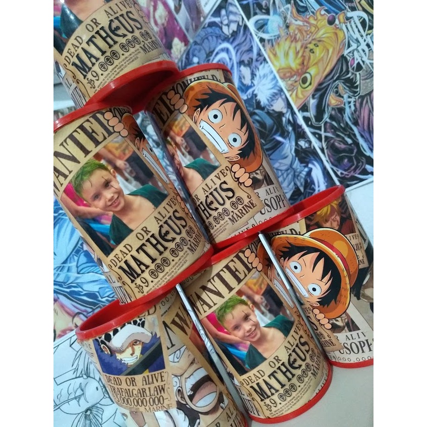 10 Cofrinhos Personalizados Tema One Piece