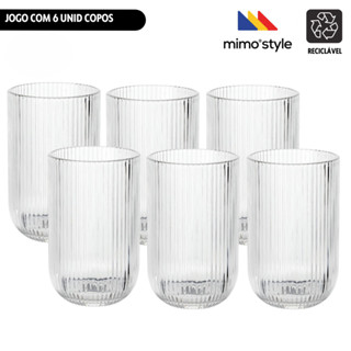 Jogo c/6 Unid Copo de Vidro 420ml Tuut Mimo