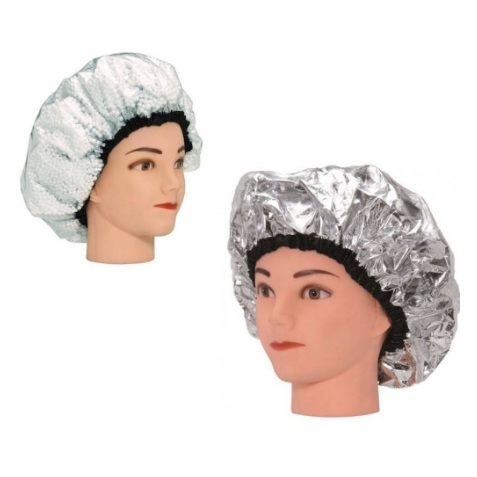 2 Toucas Beleza Metal c/ Isopor e Metalizada Para Hidratação e Beleza Material Ecológico +Lixa de Pé