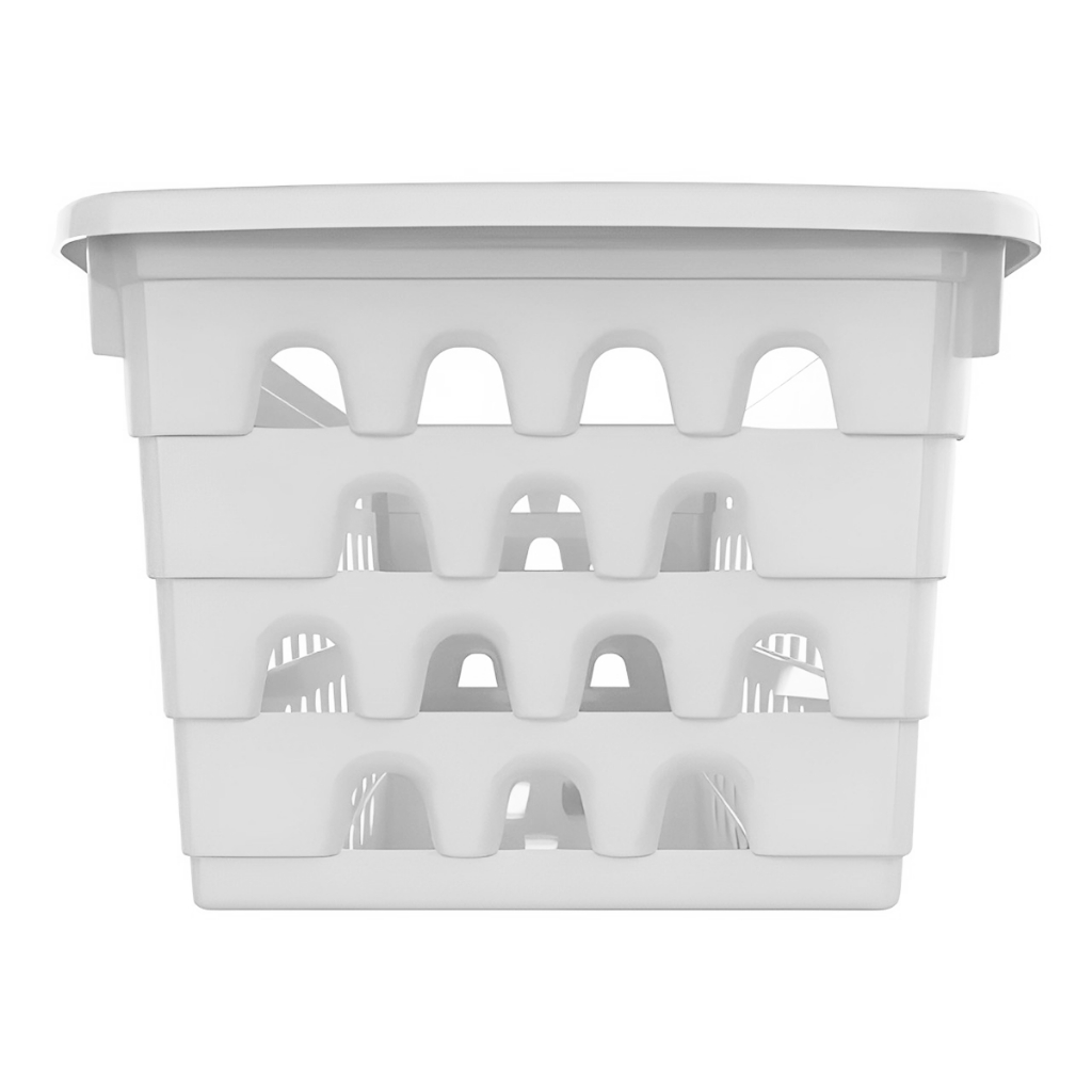Kit 6 Cestos Organizadores Multiuso Branco 16x12x6Cm — imagem 2 de 2