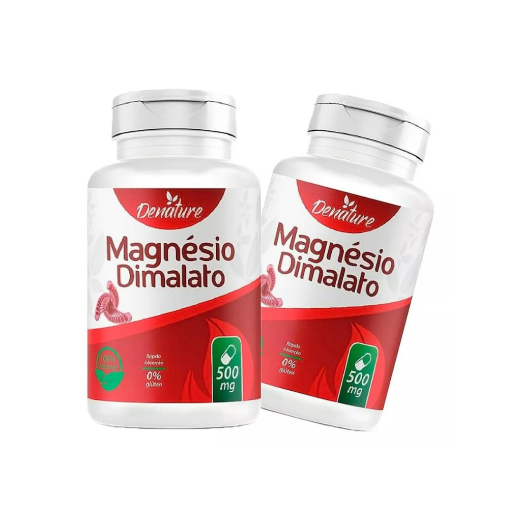 Kit 2 Magnésio Dimalato 500mg - Denature - 100 Cápsulas