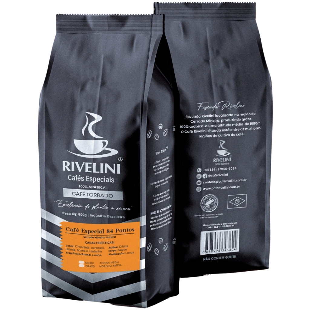 Café Especial Torrado E Moido/Grãos Rivelini Arábica Cerrado Mineiro em Oferta na Shopee