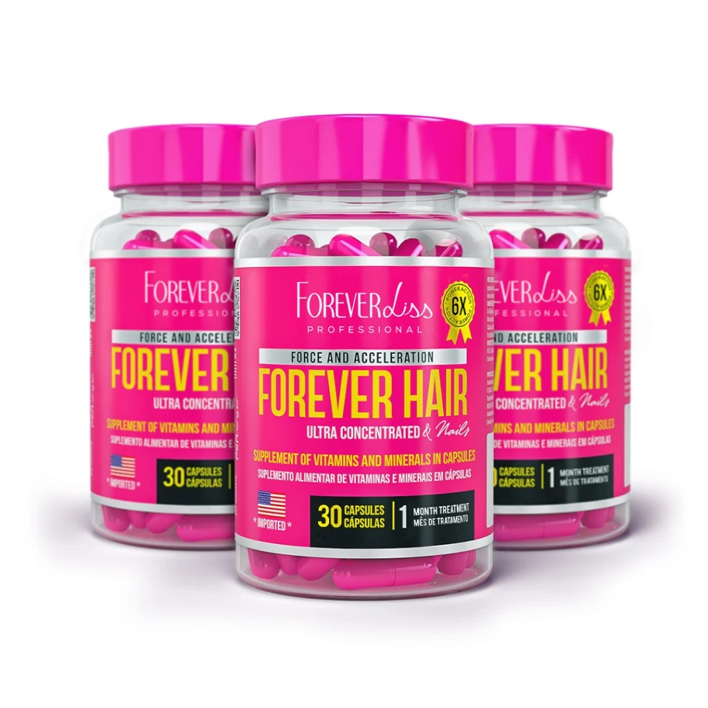 Kit Tratamento 3 Meses Forever Hair Crescimento Capilar — imagem 1