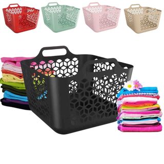 Cesto Grande Flexível 30 Litros Para Roupas Com Alça Para Lavanderia Uz