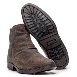 Botina Chelsea Masculino Botina Couro Enrugada Troy Palmilha Gel Cano Alto Moda Ajuste Zíper em Oferta na Shopee