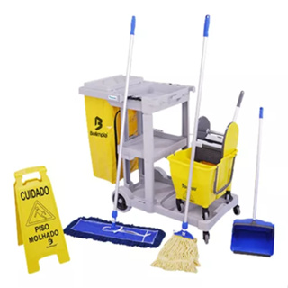 Kit Carrinho De Limpeza Profissional América Bralimpia Kit 3 em Oferta na Shopee
