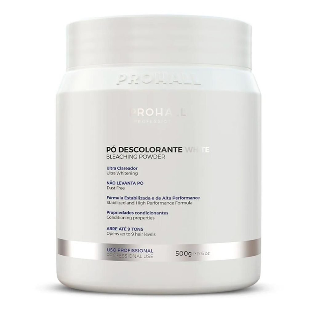 Pó Descolorante Branco 9 Tons Prohall 500g Ultra Clareador