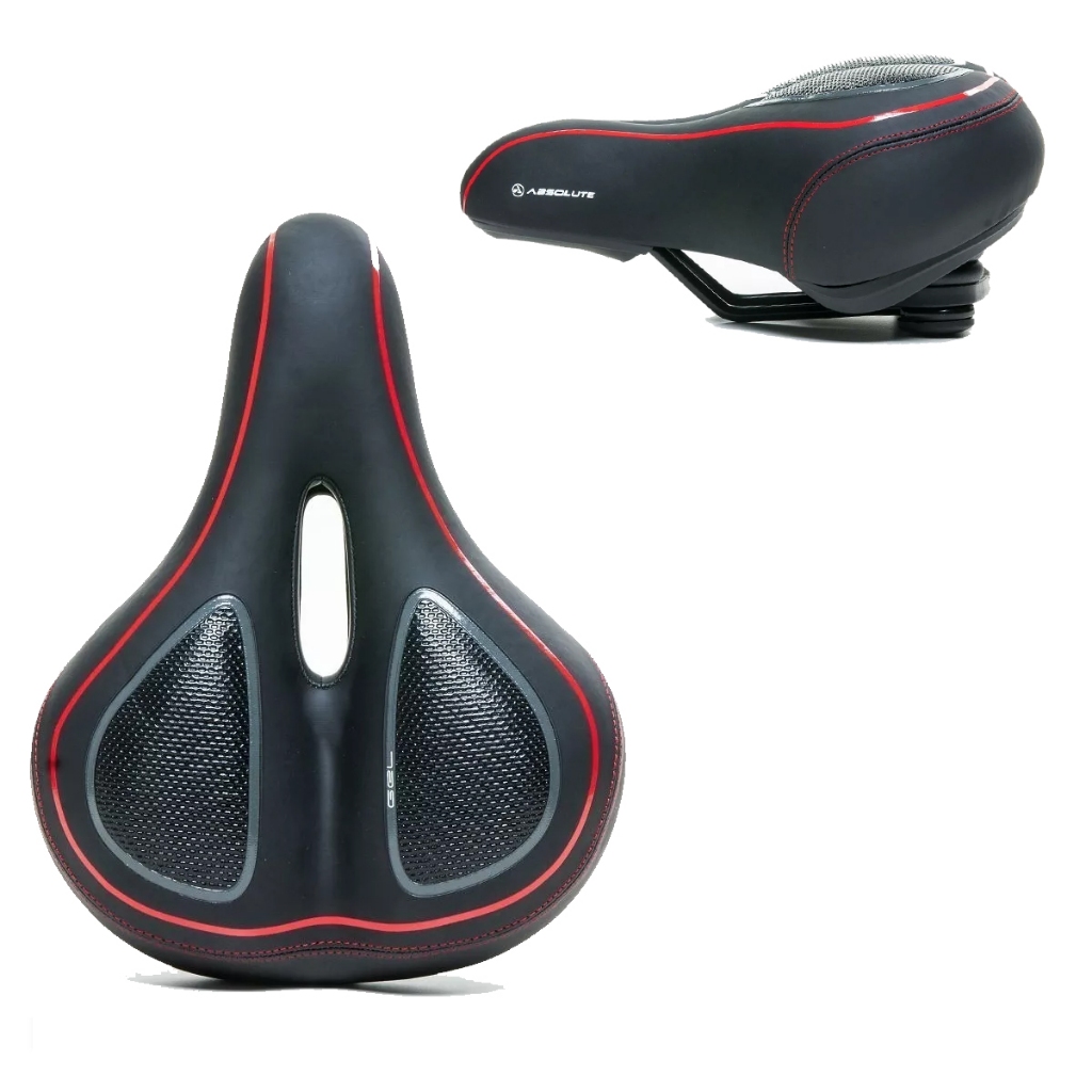 Selim Banco em Gel Absolute Vazado Confort Gel Para Bicicleta Bike Mtb
