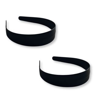 Kit 12 Tiara Arco Arquinho Plástico Forrar/Encapar/Costumizar F Larga Preta - 30mm / 3cm em Oferta na Shopee