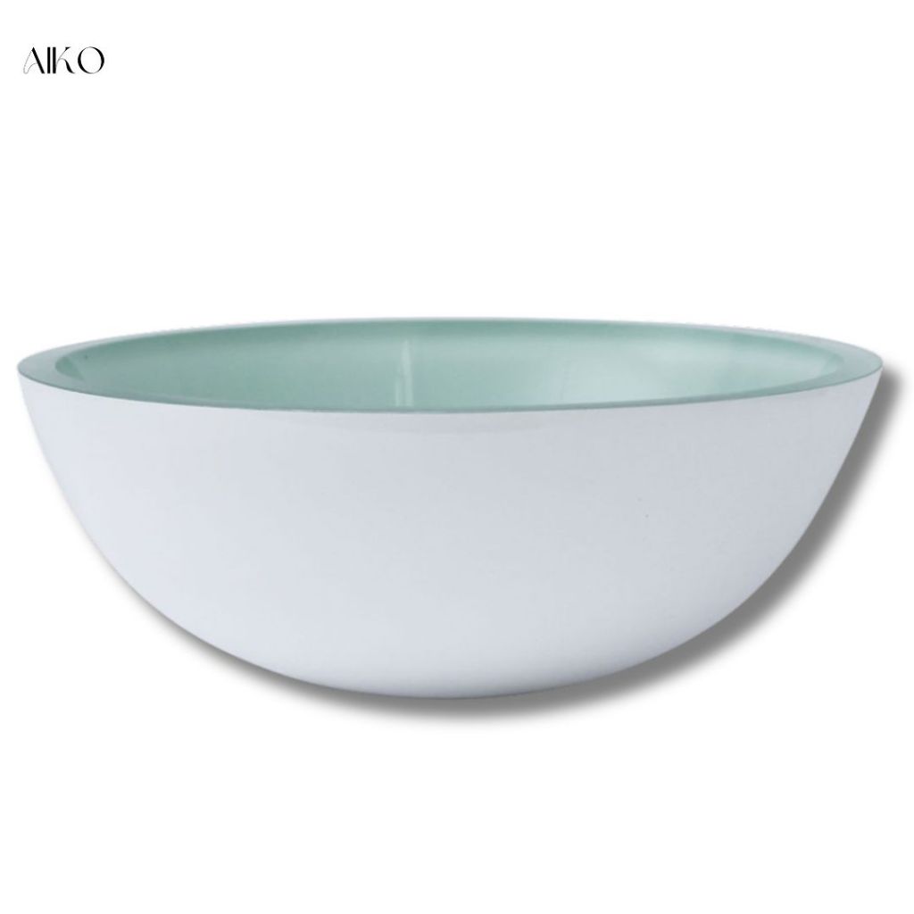 CUBA DE VIDRO REDONDA 30CM PARA BANHEIROS E LAVABOS  - MODELO DE APOIO em Oferta na Shopee