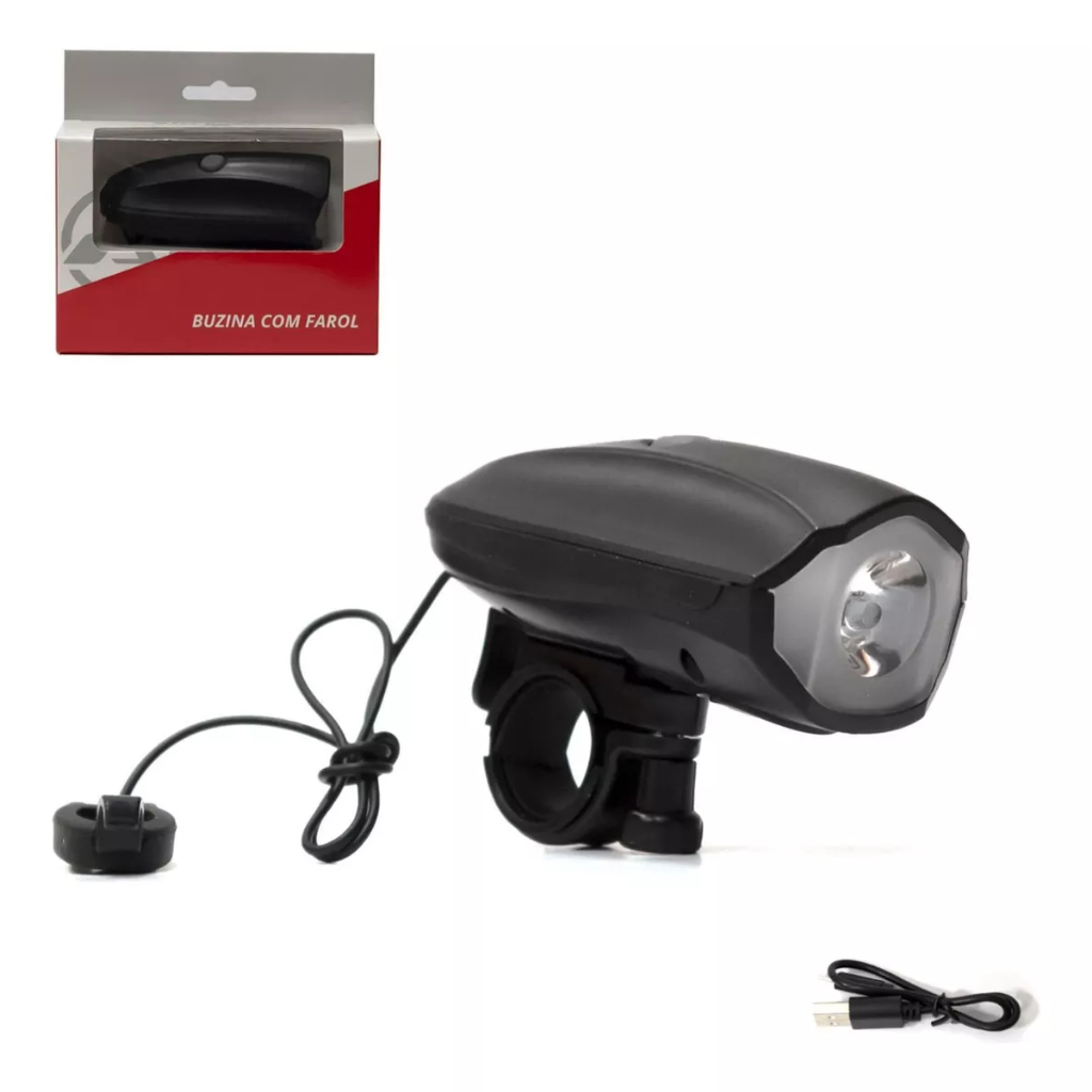 Buzina Com Farol 1 Watt Absolute 2 Sons Recarregavel Resistente a chuva em Oferta na Shopee