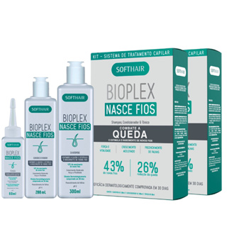 Kit Bioplex Nasce Fios e Antiqueda Tratamento Capilar (Shampoo, Condicionador) ou + Tonico em Oferta na Shopee