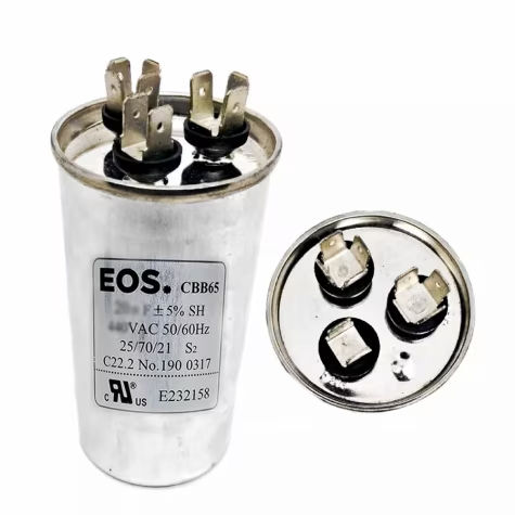 Capacitor Para Ar Condicionado Duplo 60+8 Uf 250vac 380vac 440vac Eos