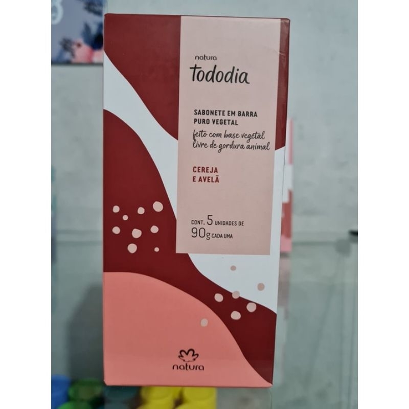 Caixa de Sabonete Natura Tododia com 5 unidades