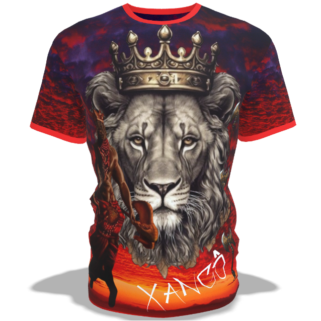 Xangô, Leão, Camisa Umbanda, Rei xangô, KAÔ Kabecilê, machadinhas de Xangô