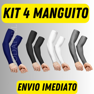 Kit COM 4 Pares De manguito Proteção Solar Uv Segunda Pele Unissex em Oferta na Shopee