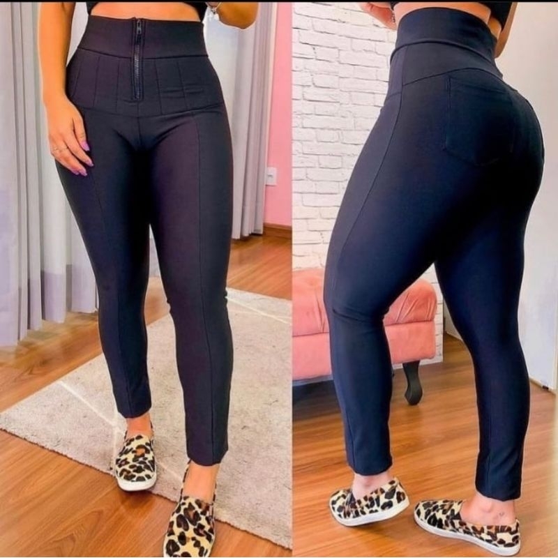 Calça Lipo Tecido Suplex Power Modeladora feminina legging