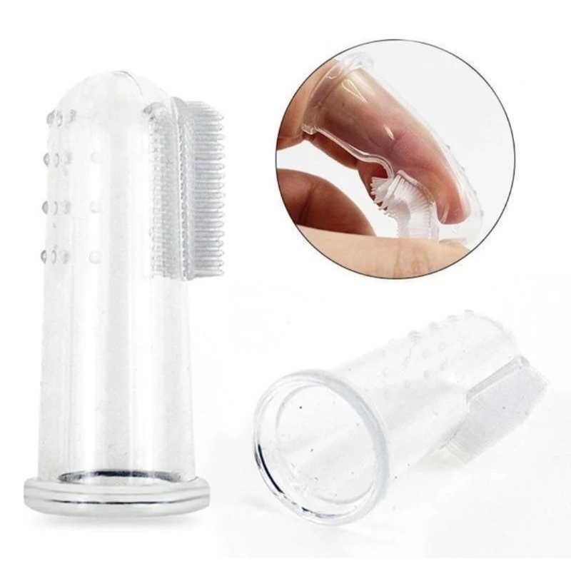 KIT 5 Escova de Dentes em Silicone para Pets Cães de Estimação Limpa Dentes do Gato