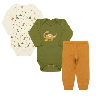 Kit Body Bebê 3 Peças para bebê Conjunto de Bebê Menino