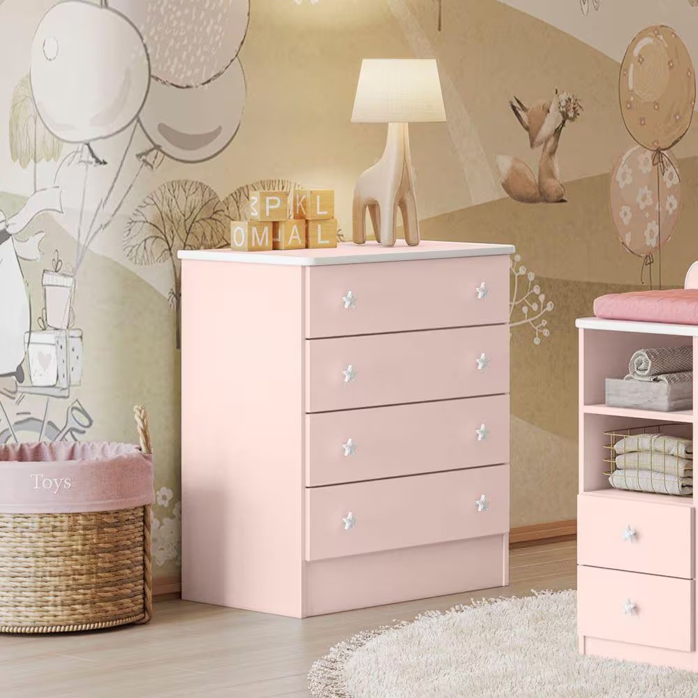 Cômoda Doce Sonho 4 Gavetas - Qmovi