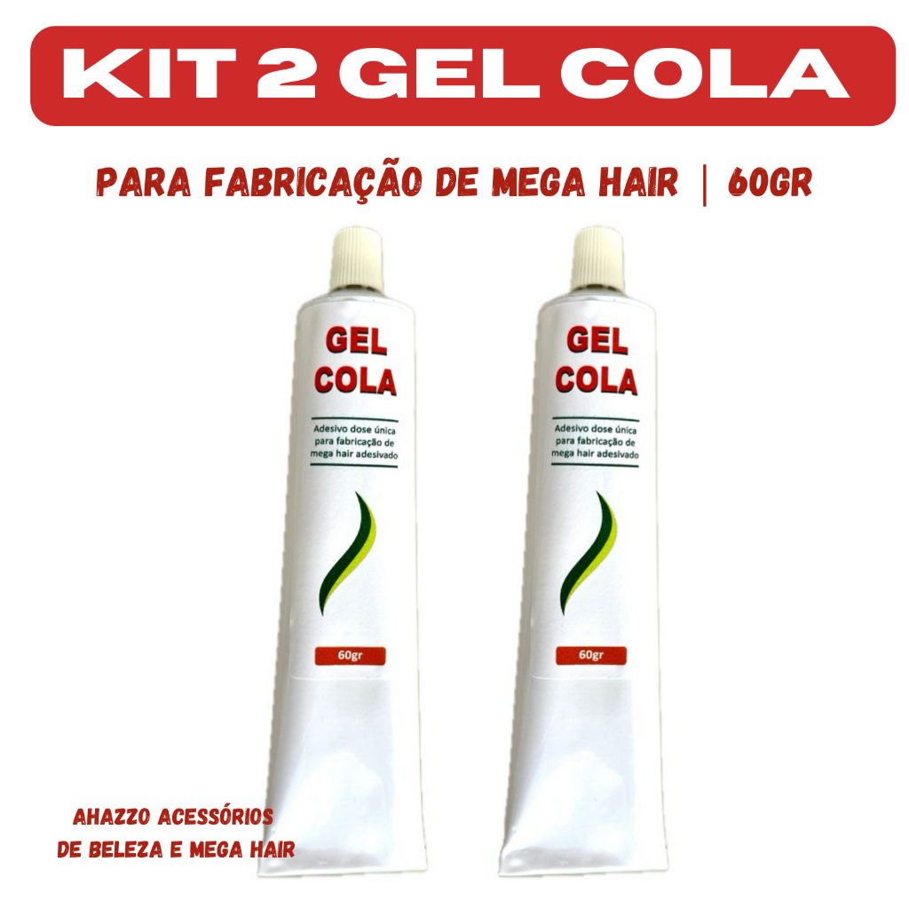 Kit 2 Gel Cola Profissional para Mega Hair 60g em Oferta na Shopee