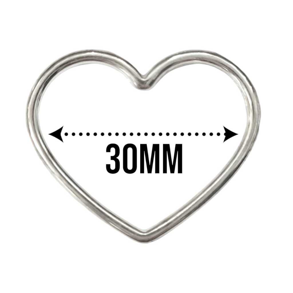 Coração 2 ou 3 cm de metal para moda e lingerie 100% zamak pacote com 10 unidades