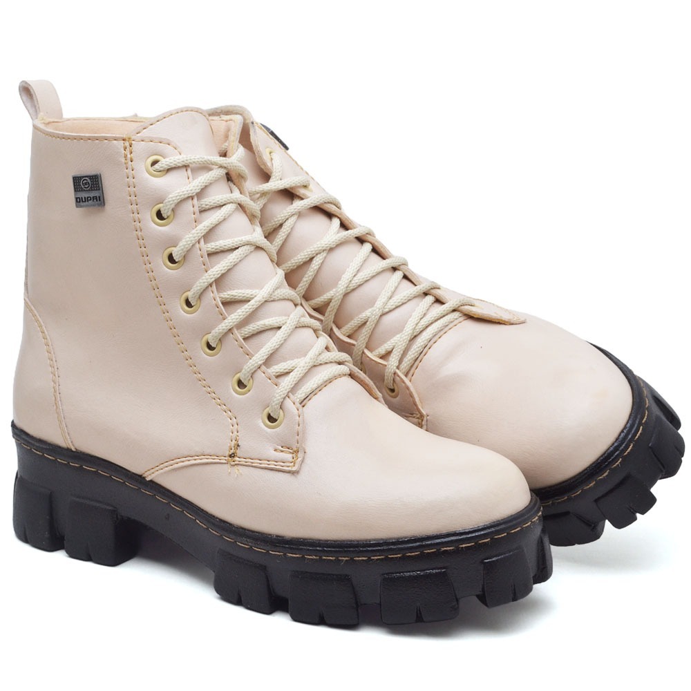 Bota Coturno Tratorada Bege: Onde Comprar | BuscaProdutos
