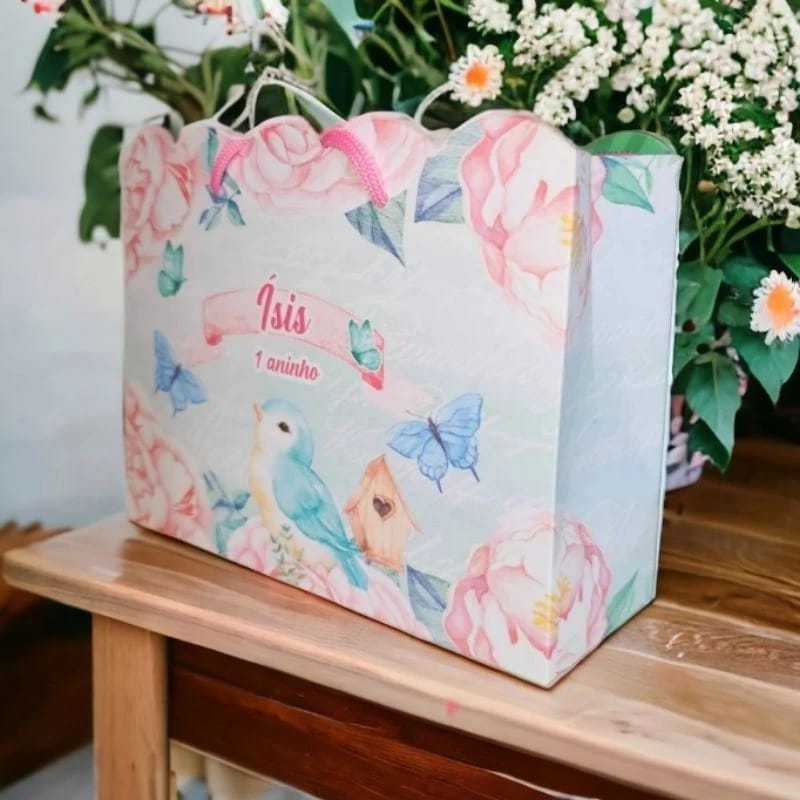 10 Sacolinhas Personalizadas Jardim Encantado 3 em Oferta na Shopee