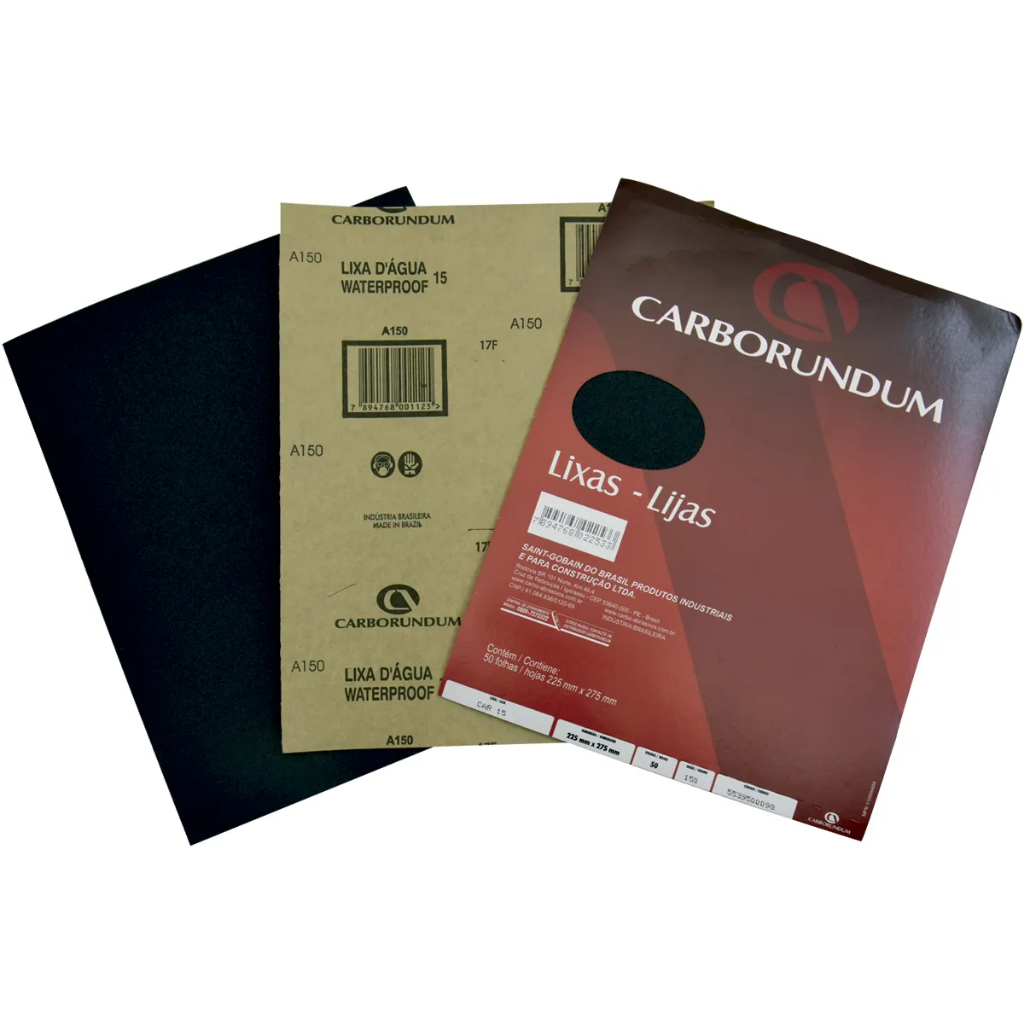 Lixa de Agua D'água Carborundum 80/120/150