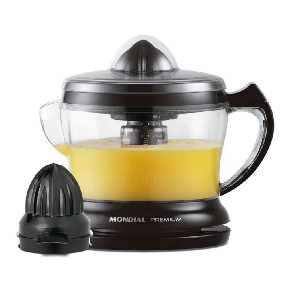 Espremedor de Frutas Mondial Turbo Citrus E-02 1,25L 30W com cone extra para limão