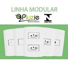 Tomada e interruptor/apagador Pluzie linha Modular 10A/ 20A em Oferta na Shopee