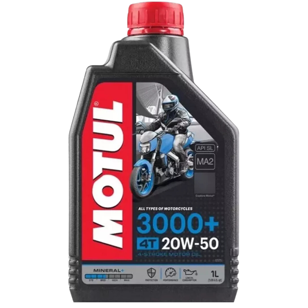 ÓLEO MOTUL 3000+ 4T 20W-50 Mineral Óleo e lubrificantes para motocicletas