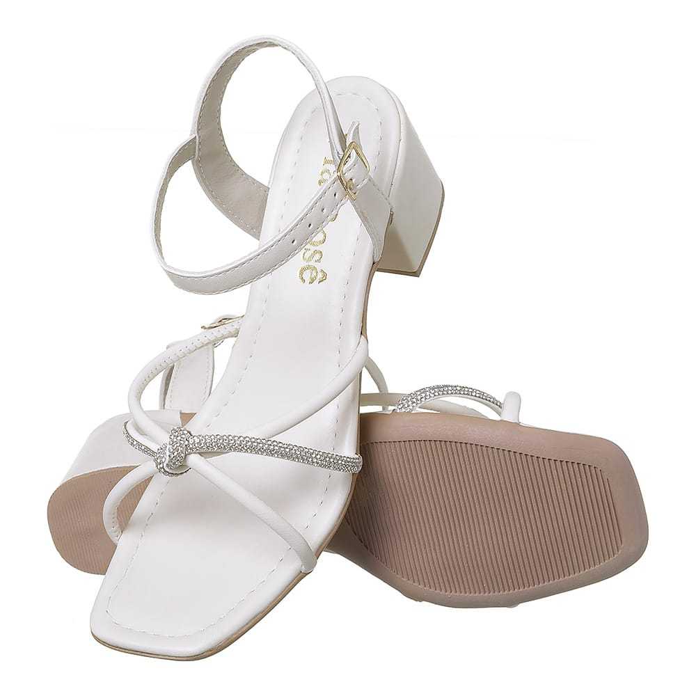 Sandália Feminina Salto Bloco 5 CM Nó - Promoção - Super confortável em Oferta na Shopee