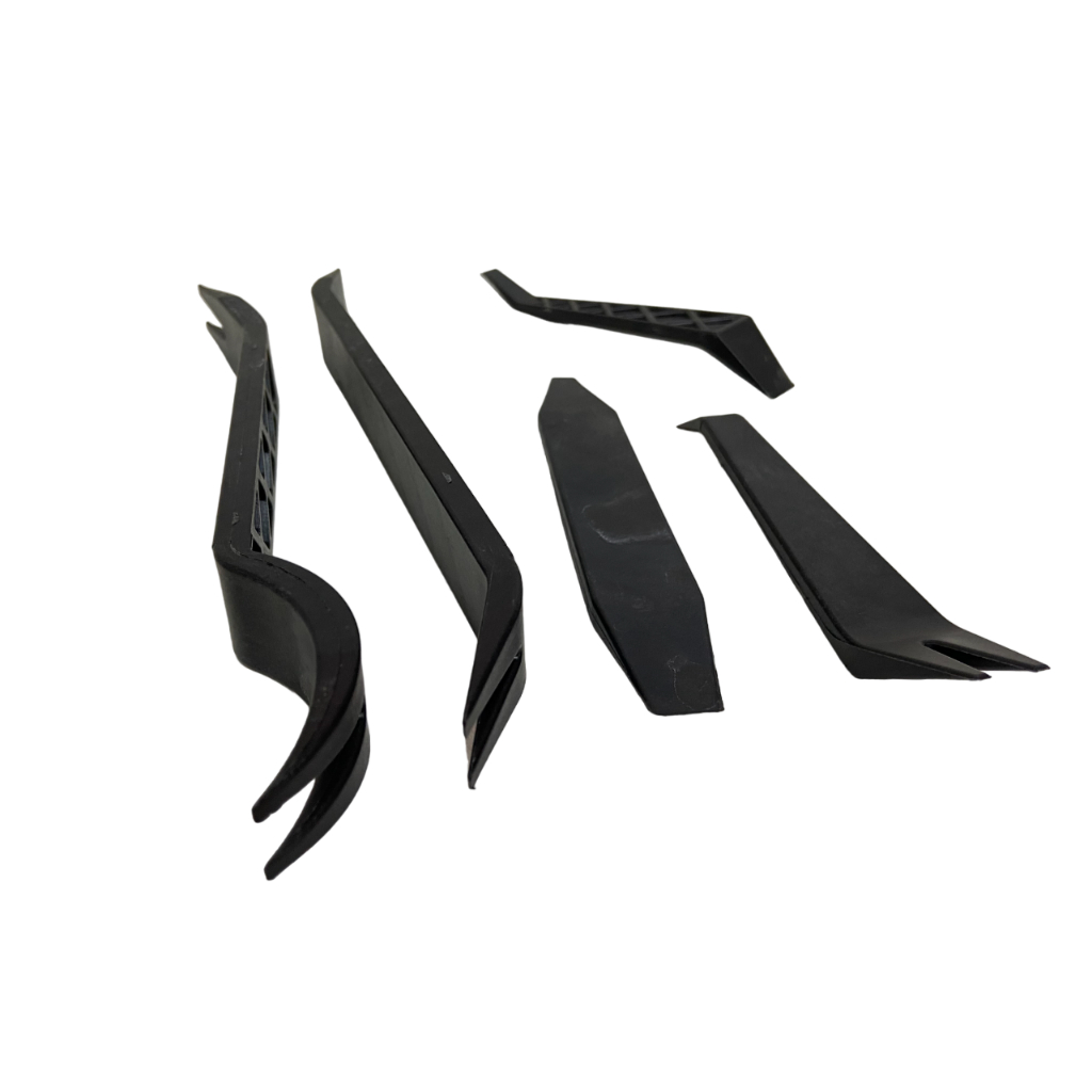Kit 5 Espatulas Nylon Desmontar Painel Automotivo Forro de Porta Som Moldura