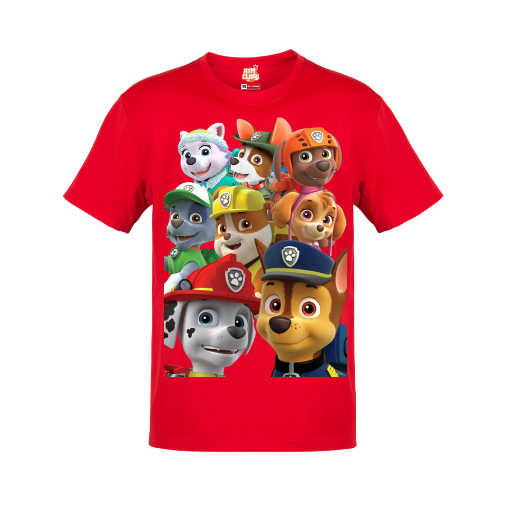 Detalhes do Camiseta-Camisa Personagens Patrulha Canina 100% Algodão 30.1 Blusa unissex Envio imediato