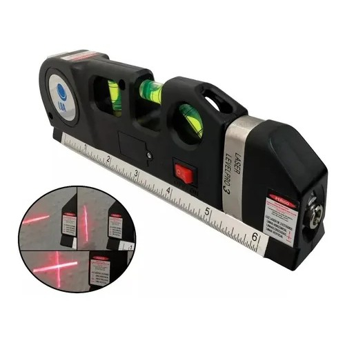Nível A Laser 3 Linhas E Trena Régua Nivelador Profissional