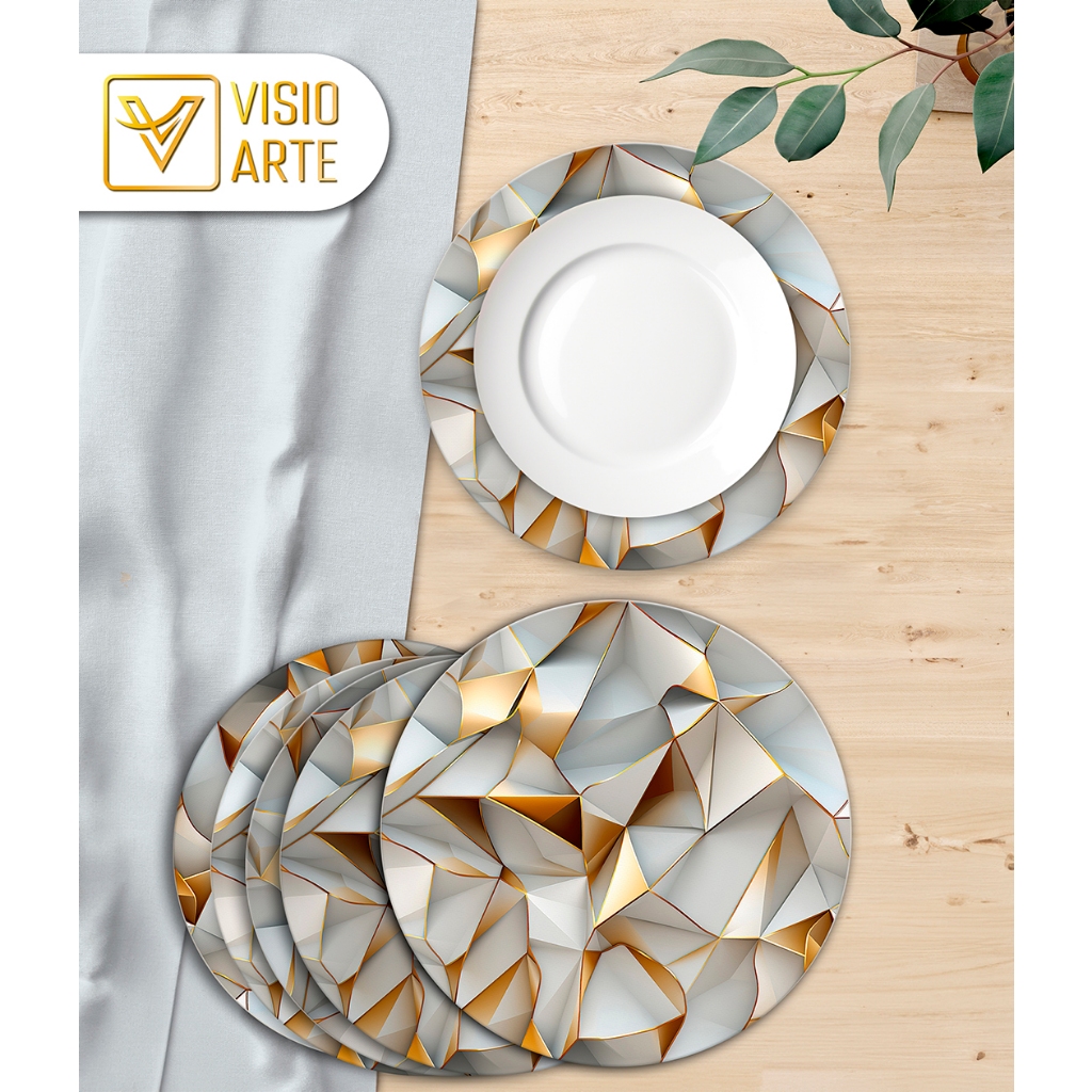 Capa De Sousplat Abstrato 35cm Sousplat Souplat Soupla Suplat Mesa Jogo Americano