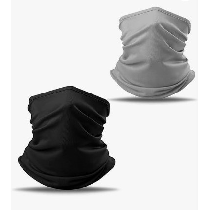 Kit 2 Bandanas Tubular Multiuso Mascara Balaclava Moto Ciclismo Gola Gorro Touca Pescoceira