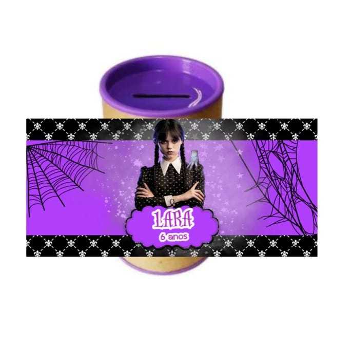 10 Cofrinhos Personalizados Festa Wandinha