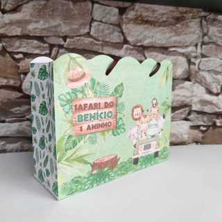 10 Sacolinhas Personalizadas Festa Safari 2 em Oferta na Shopee