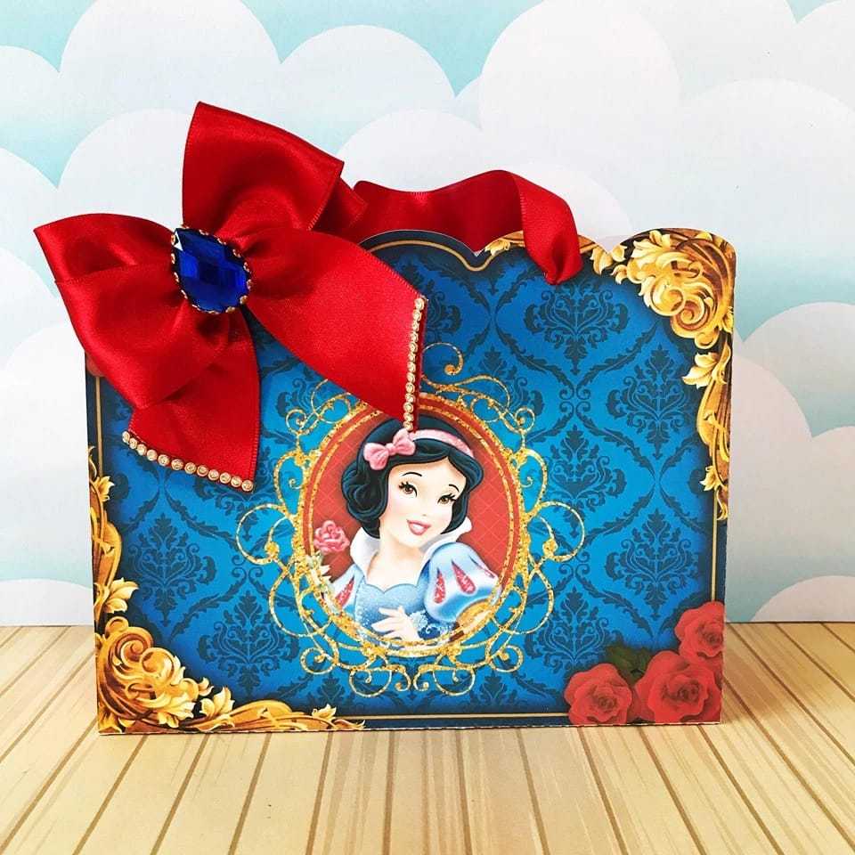 10 Sacolinhas Personalizadas Festa Branca de Neve