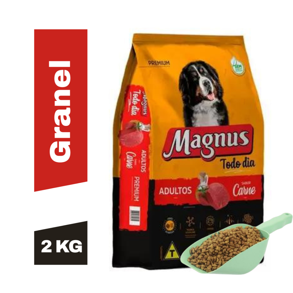 Ração Para Cachorro Magnus Todo Dia Carne 2 Kg - Ração Cachorro Adulto