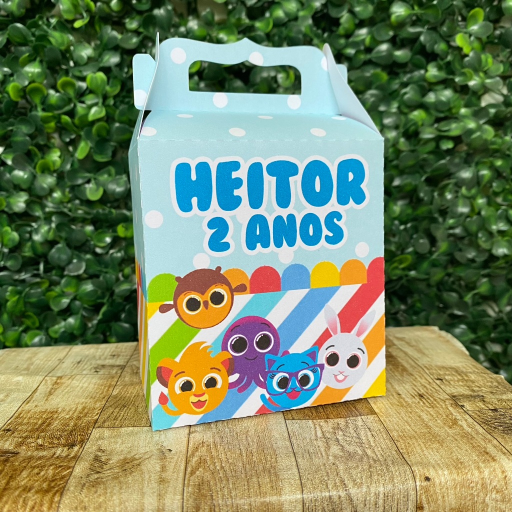 Caixa Maleta Surpresa Bolofofos Menino | Lembrancinhas | Personalizados | Lancheirinha | Sacolinha
