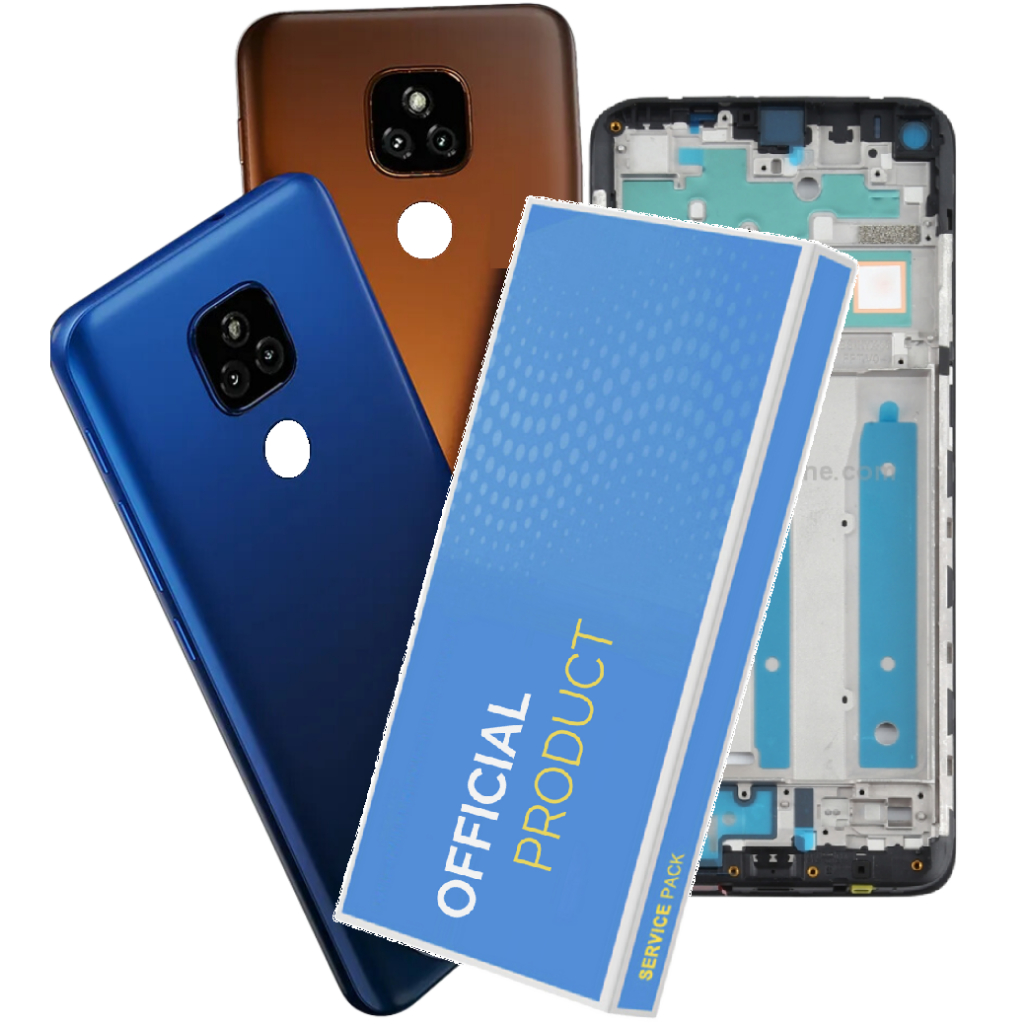 Carcaça Aro Compatível Moto E7 Plus XT2081 Chassis Meio + Tampa Com Lente da Câmera!