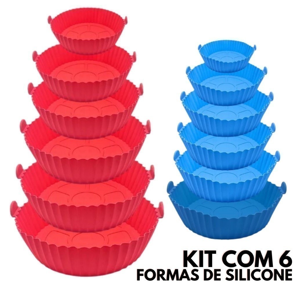 Kit 6 Capas Protetoras de AirFryer de Silicone Diferentes Medidas em Oferta na Shopee