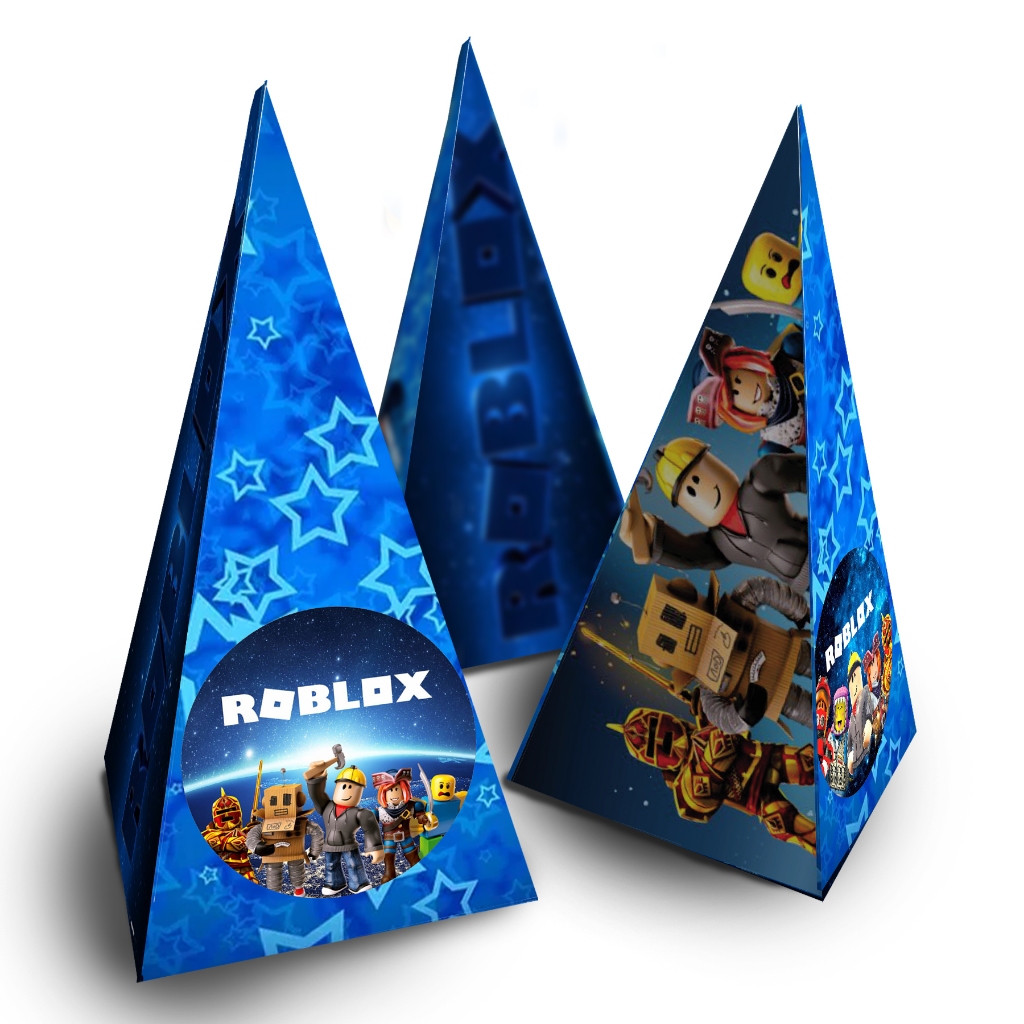 Kit 10 Caixinhas Cone Pirâmide Roblox